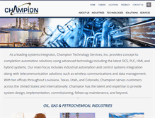 Tablet Screenshot of champtechnology.com